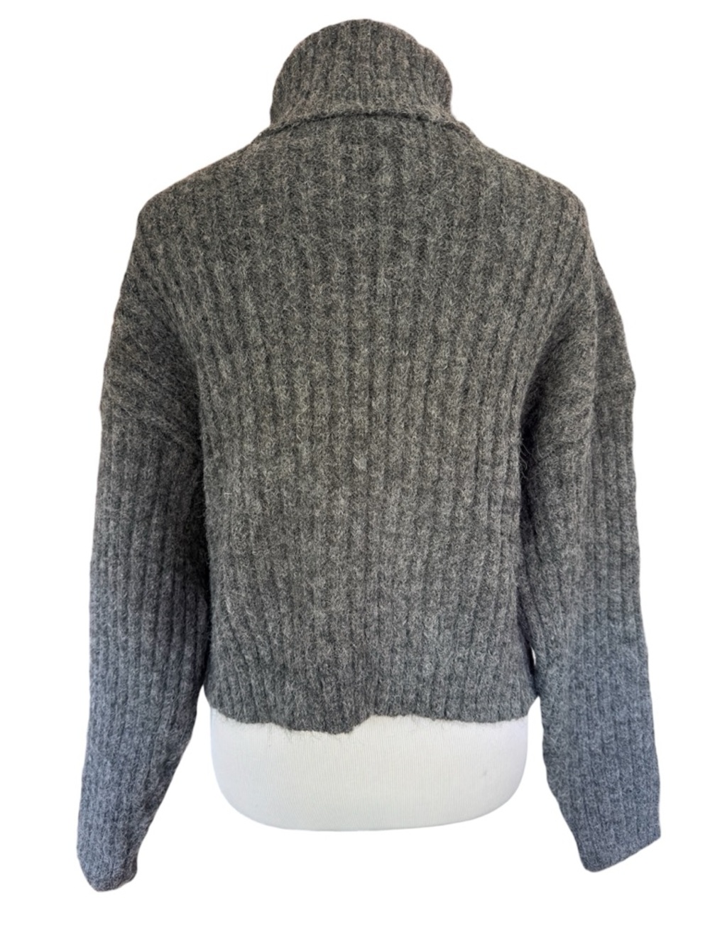 Grey Chunky Women’s Knit Turtleneck Sweater Oversized One Size from Korea - Picture 3 of 7